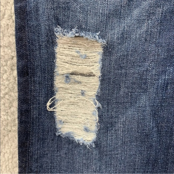 Dylan&George Alexandra Flare Y2K Vintage Low Rise Women Jeans Blue Distressed 26 - Picture 8 of 11